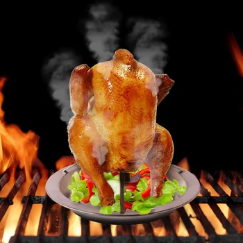 

Kitchen Outdoor BBQ Tool Steel Non Stick Duck Holder Baking Rack Grill Stand Roasting BBQ Rib Grilled Tools Chicken Rack
