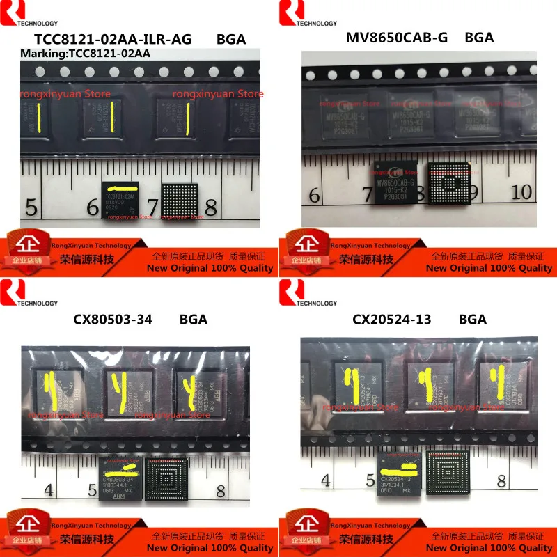 

1pcs TCC8121-02AA-ILR-AG TCC8121-02AA TCC8121 MV8650CAB-G MV8650CAB MV8650 CX80503-34 CX80503 CX20524-13 CX20524 100%New origina
