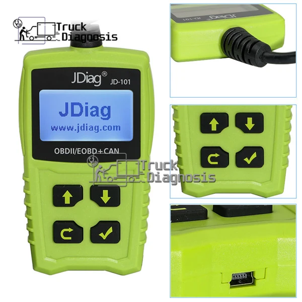 Диагностический сканер кода CAN JDiag JD101 OBDII|Кабели и коннекторы для диагностики