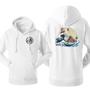 

Japan Anime Men's Dragon Ball Z Hoodies Sweatshirt Fleece Hoodie Master Roshi Streetwear Winter Warm Dragonball Z Sportswear