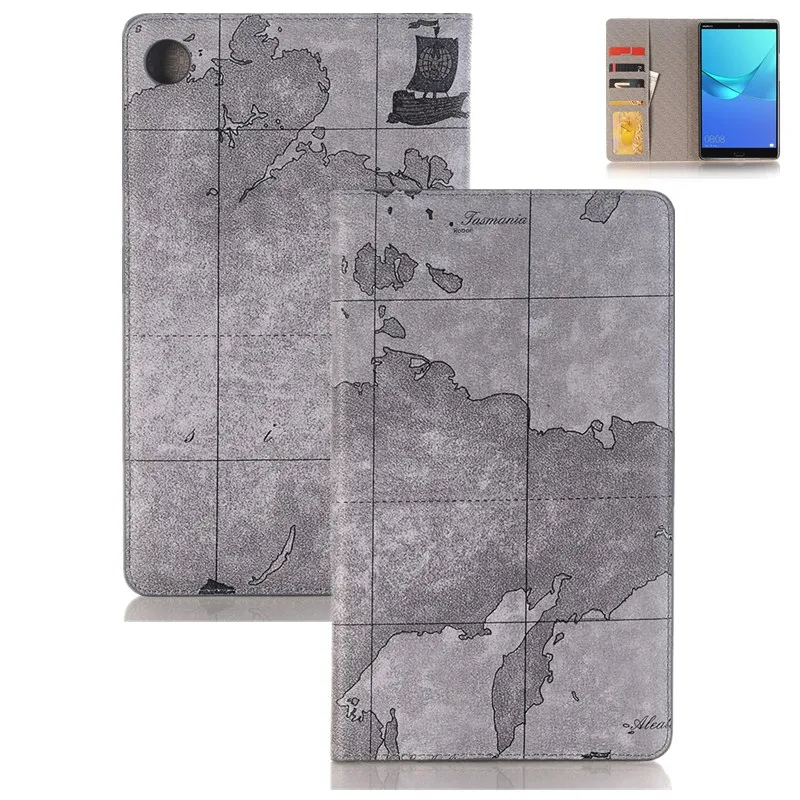 

Fashion Map Case For Huawei Mediapad M5 lite 8.0 inch JDN2-W09 JDN2-AL00 Cover PU Learher Stand Case for Huawei m5 lite 8 Funda