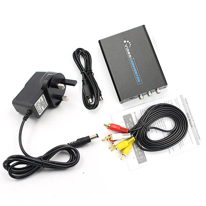 1080P HDMI к 3RCA AV CVBS Композитный S-Video R/L аудио-видео конвертер адаптер