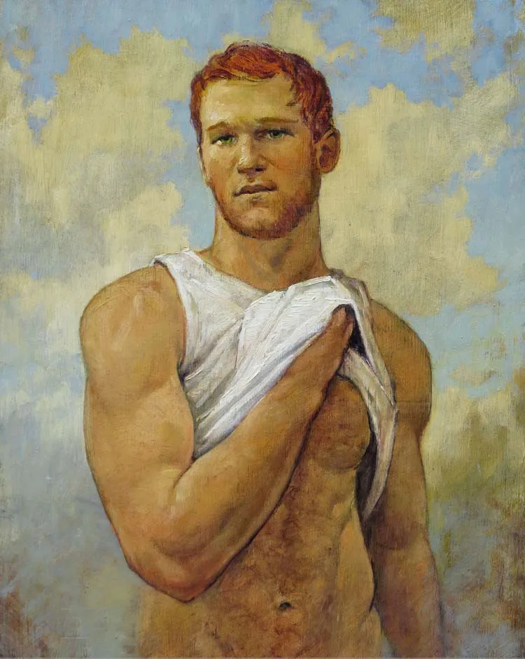 100% ручная работа Старый художник роспись маслом на холсте: боди-арт модель