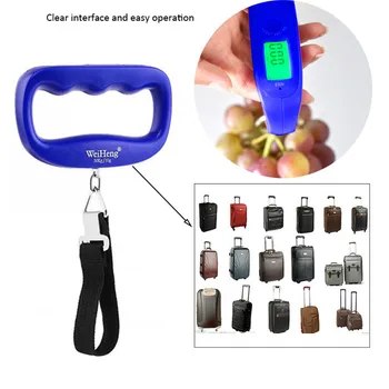 

1Pcs 50Kg x 10g Digital Mini Luggage Scale Portable Hand Held Electronic Weighting Luggage Scale LED Display with Hanging Hook