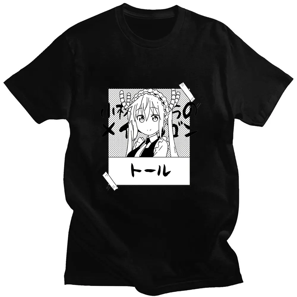 Miss Kobayashi's Dragon Maid Manga Classic Cute Cartoon Print Summer Pure Cotton Thin Loose Casual Women's T-shirt 2021 Trendy |
