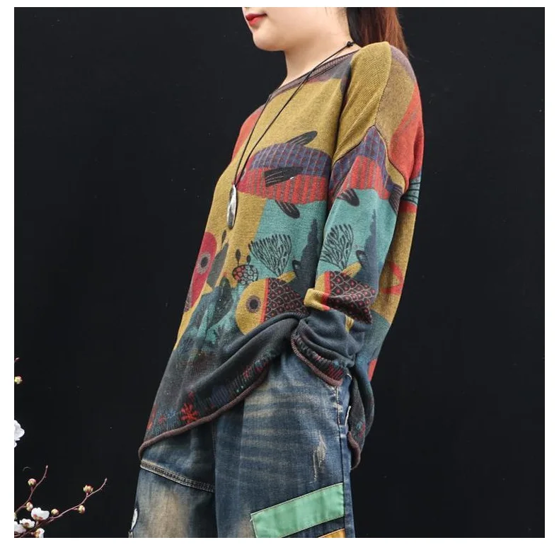 Max Lulu корейский Модный трикотажный Женский Повседневный свитер Женская толстовка с рисунком из мультфильма вязаный пуловер зимняя одежда больших размеров