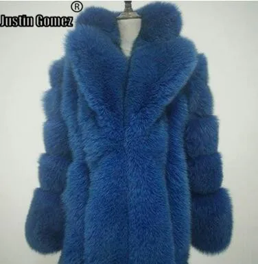 New Arrival Warm Plus Size Womens Tops and Blouses Thickened Super Soft Natural Luxury Coat Outerwear Fox Fur Coats for Women | Женская