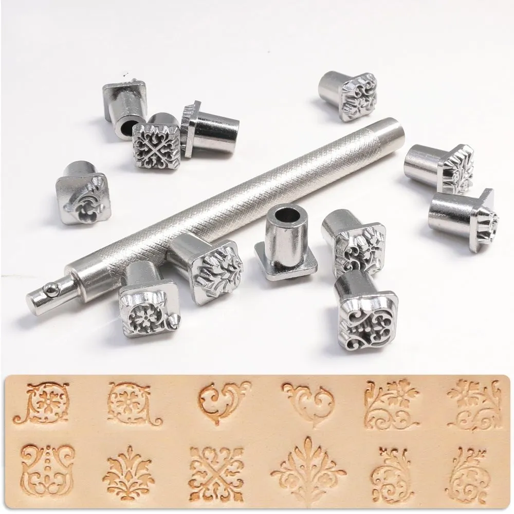 Stamps for Embossing Leather Tools Handmade DIY Craft Work Zodiac Grass Constellation Animal Mold Stamps Set Metal Stamping Tool number letter stamp set leather craft stamps leather letter punch alphabet number stamp set carving printing tools metal stamping marker