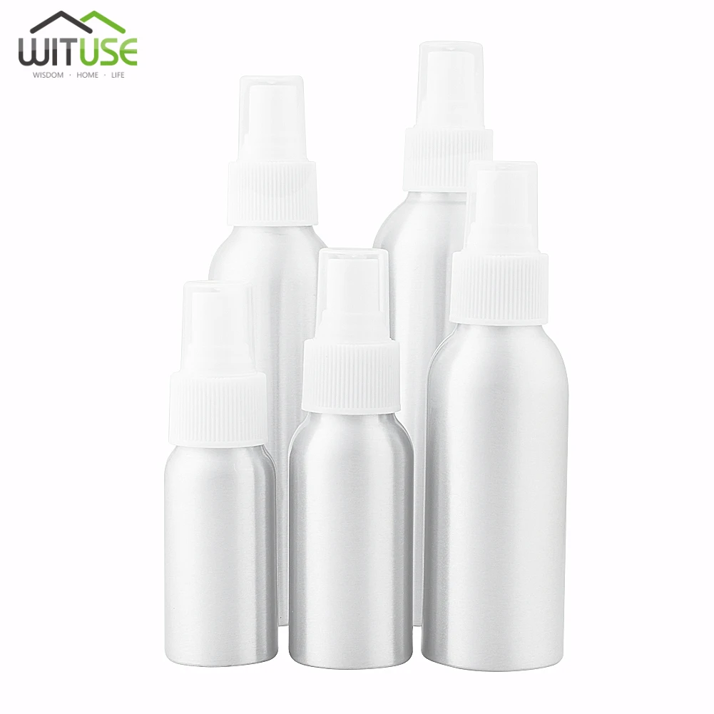 

30/50/100/120/150ML Aluminum Spray Bottle Refillable Perfume Portable Empty Container Travel Cosmetic Sprayer Atomizer Silver