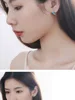 Luxury Wedding Jewellery Stud Earrings Crystal Heart Star Round Ear Rings Huggie Earring Women Female Black Piercing Brincos ► Photo 2/6