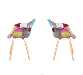 

A set of 2 medieval art style dining chairs with beautiful and durable patchwork pattern, suitable for living room dining room