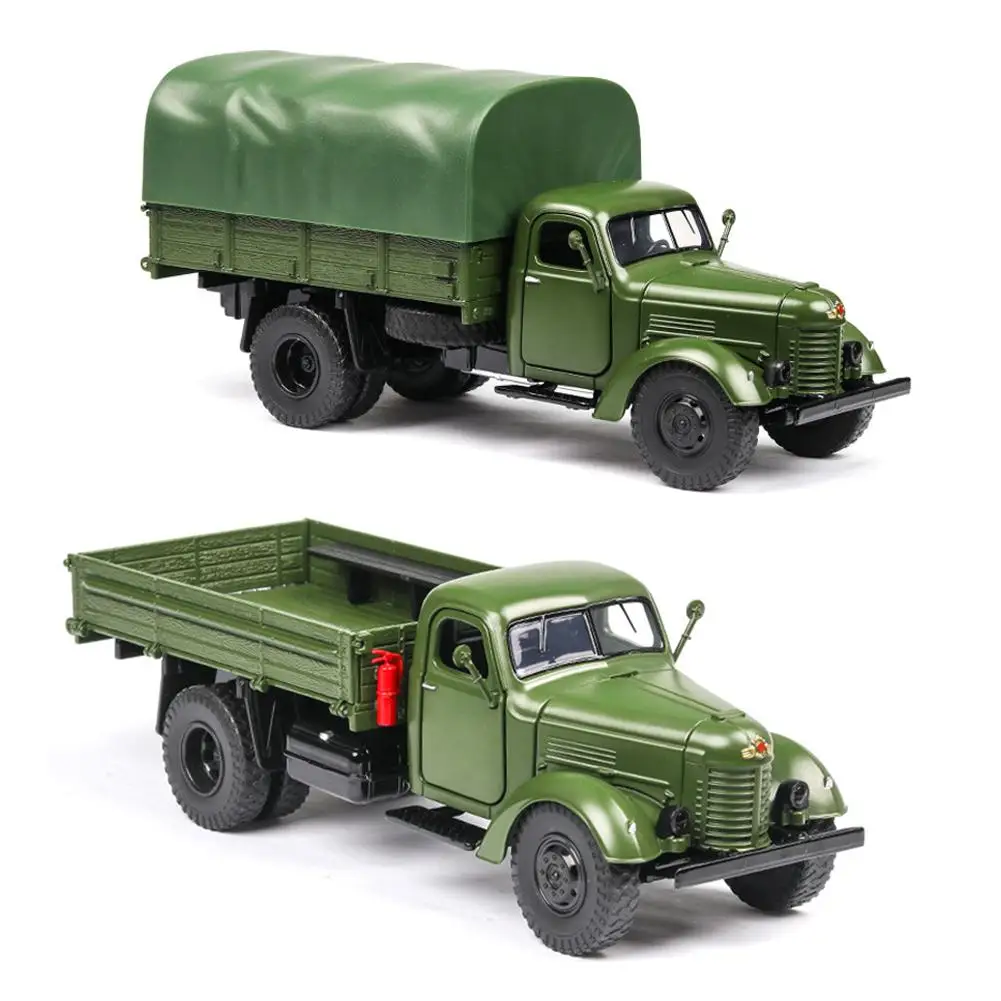 

Military Truck Car Alloy Car Model Mini Simulation Army Auto Truck Model Electric Toy Sound Light Control Door Boy Children Toy