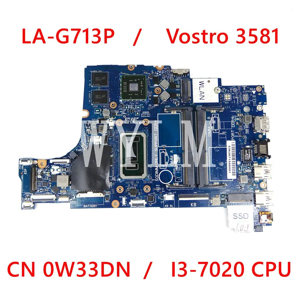 LA G713P Mainboard untuk DELL Vostro 3581 I3 7020CPU ...