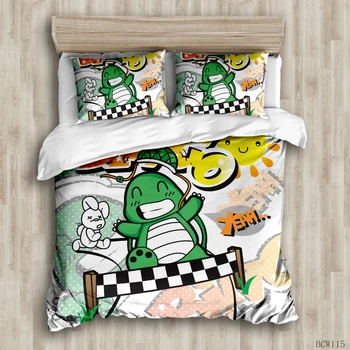 

Cartoon cute Bedding Set Lovely Couple Queen King Size Bedding Set Children Duvet Cover Pillow Cases Adult three piece set