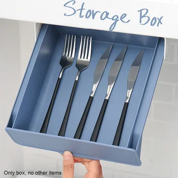 

Easy Install Large Capacity Under Drawer PP Space Saving Hanging With Hooks Desk Table Storage Box Punch Free Home Organizer
