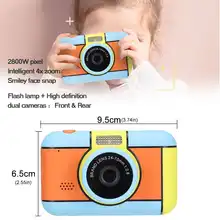 2,4 HD заряжаемая двойная камера цифровая мини камера дети мультфильм милый камера игрушки наружная Фотография реквизит для ребенка подарок