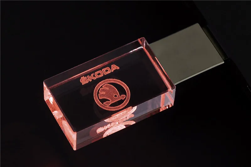 JASTER 64GB usb2.0 металлический кристалл Шкода ключ модель автомобиля USB флэш-накопитель 4GB 8GB 16GB 32GB драгоценный камень ручка привода специальный подарок