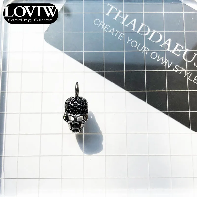 Кулон в форме Черепа скелета, Фирменная Новинка Модные украшения Thomas SABOR 925 пробы серебряные аксессуары, подарок для женщины, Rebel Для мужчин