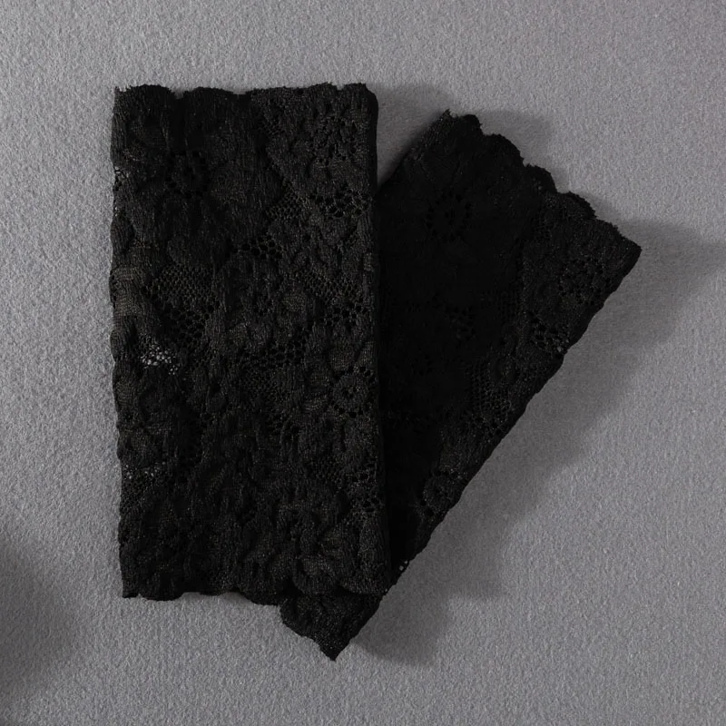 Black-2 Уникальные женские кружевные перчатки, Элегантные короткие перчатки, летние перчатки для свадьбы, вечеринки, выпускного вечера, ST321 - Цвет: Black-2