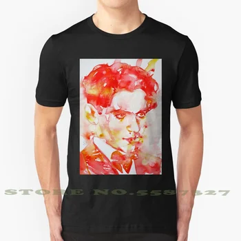 

Federico Garcia Lorca - Watercolor Portrait Black White Tshirt For Men Women Lorca Federico Garcia Federico Garcia Lorca