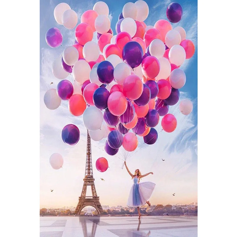 

New Style Rubik's Cube round Diamond/Square Crystal Balloon Scenery Stick-on Crystals Cross Stitch Diamond Painting Full of Crys