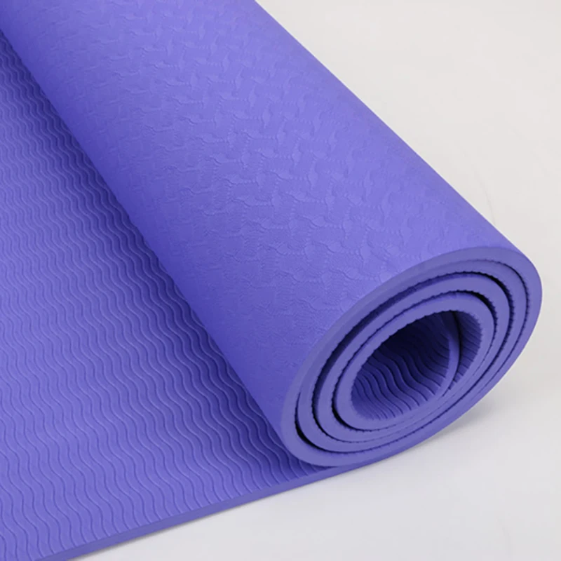 ABUO-6Mm 183x61Cm Tpe Non-Slip Yoga Mat Unscented Fitness Floor Mat