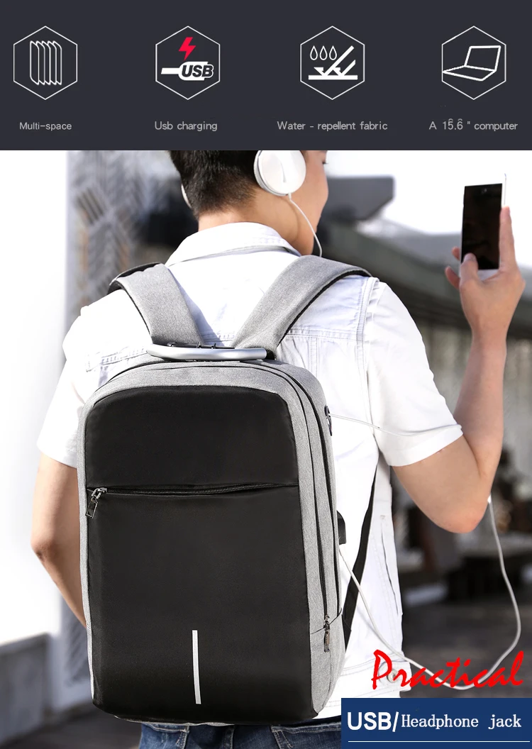 SXME, Мужской многофункциональный рюкзак с защитой от кражи, 15,6 дюймов, для ноутбука, зарядка через Usb, рюкзаки, Водонепроницаемый Школьный рюкзак, бизнес сумки для путешествий