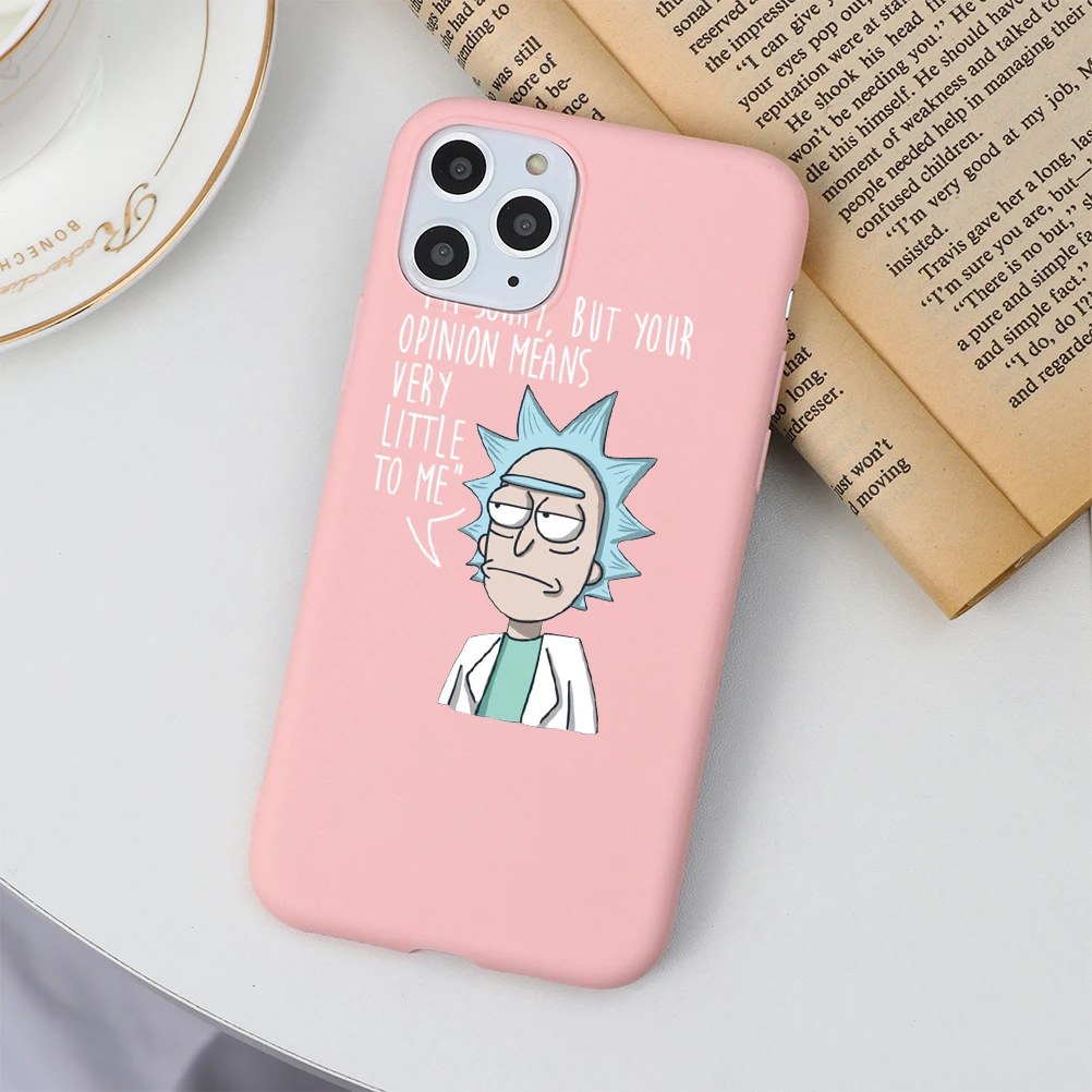 Рик и Морти Забавный мультяшный комикс слова для iphone 11 Pro XS Max XR X мягкий силиконовый матовый чехол для iphone 7 8 6 6S Plus 5 5S - Цвет: Kfe-0rlanfa