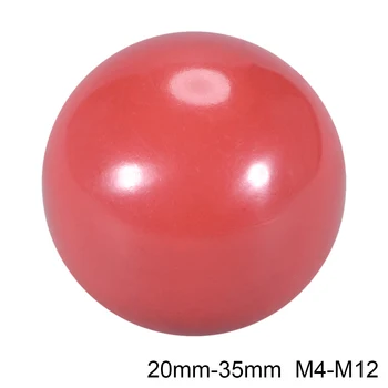 

uxcell Uxcell 10 Pcs Thermoset Ball Knob M5-M12 Female Thread Machine Handle 20mm-35mm Diameter Smooth Rim Red
