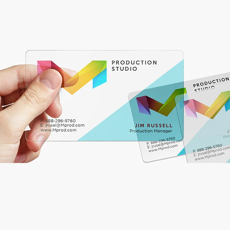 200/500 листов на заказ Печать Прозрачная ПВХ визитки водонепроницаемые звонки визитная карточка для одного дизайна