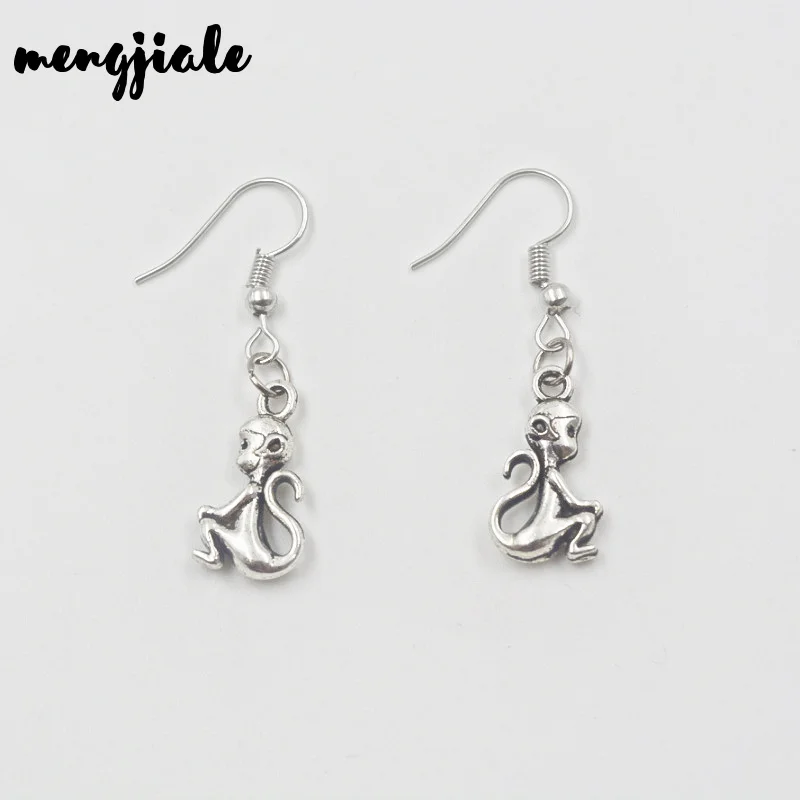 

1pair Vintage lovely Tone monkey earring For drop earrings jewelry earrings drop shipping