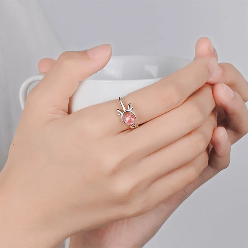Bague Ringen, серебро 925, Ювелирное кольцо, открытое регулируемое женское серебряное кольцо на палец с круглым гранатовым драгоценным камнем, обручальное модное ювелирное изделие