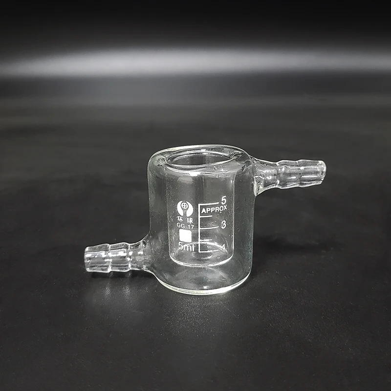 

Double-deck beaker,Low form with tick marks,Capacity 5ml,Double-layer cold trap with graduations,Photocatalytic reaction bottle