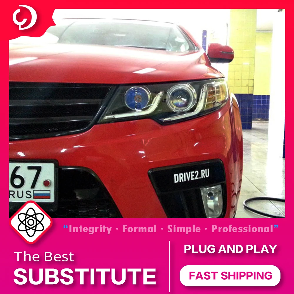 AKD автостайлинг фары для KIA Forte 2009-2013 светодиодные DRL Передняя лампа светодиодный
