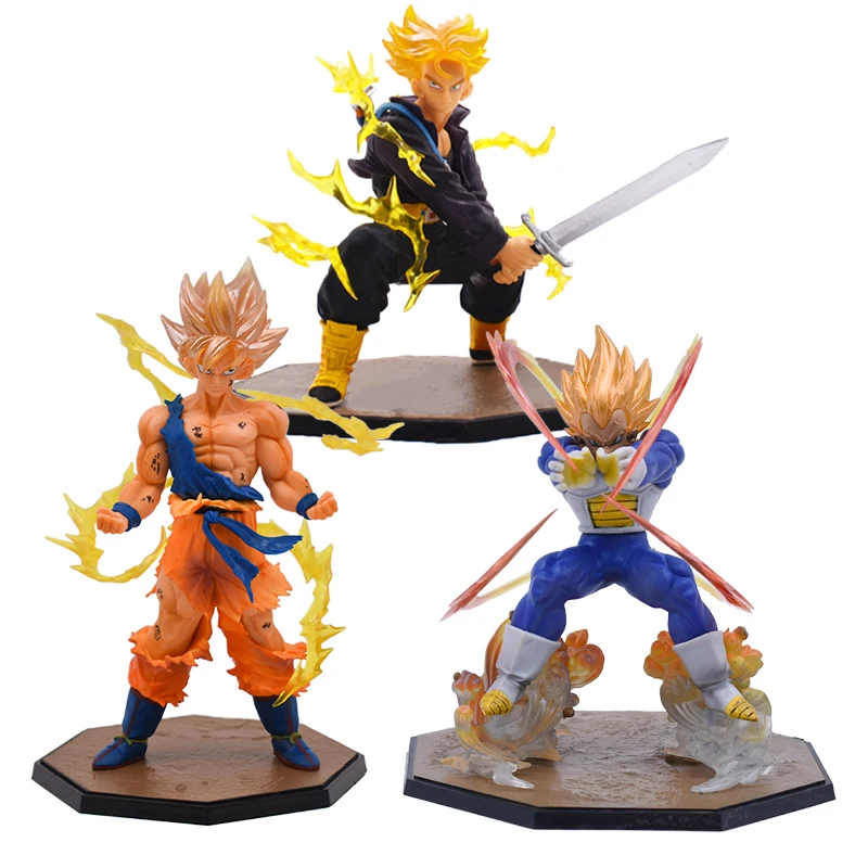 

Hot Toys 15cm Super Saiyan Vegeta Trunks Son Goku PVC Action Figures Dragon Ball Z Collectible Model Toys Christmas Gift