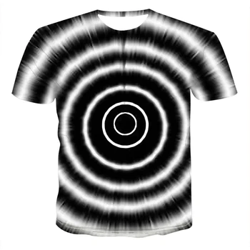 

2020 printed daily casual hip hop men's short sleeve clothes 3D stripe T-shirt printed T-shirt