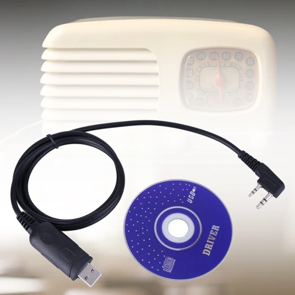 Линия записи Walkie Talkie программное обеспечение CD USB Кабель для программирования стабильный профессиональный черный аксессуары радио для Baofeng UV-5R