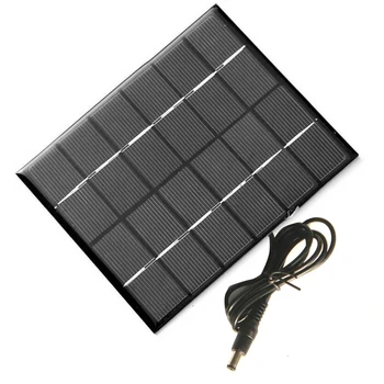 

2W 6V Solar Panel, Special Panel For Solar Light, DC5521 Output, Rechargeable 3.7V Battery