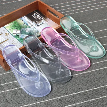 

Women Summer Flip Flops Slippers Ladies Flat Transparent Jelly Shoes Female Fashion Clip Toe Outdoor Thong Beach Shoe 2019