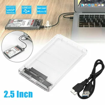 

USB 3.0 Self-Powered Hard Drivr Enclosure Tool-Free Transparent Laptop Hard Disk Drive