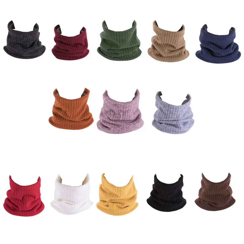 1pc Hot Sale Fashion Unisex Winter Autumn Spring Casual Thermal Polyester Scarfs Snood Neck Warmer Solid Color Wild Scarves