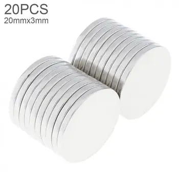 

20pcs 20 x 3mm Mini Strong Magnetite Earth Neodymium Magnets with Round Disc Type and Permanent Magnet for Office / Laboratory