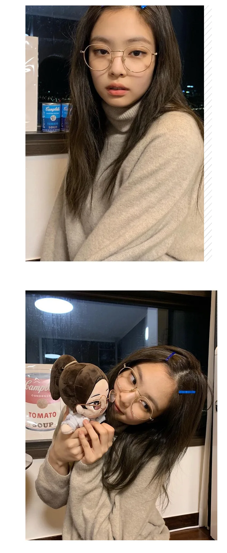 Kpop Blackpink Jennie корейские Серые вязаные толстовки с высоким воротником женские студенческие уличные модные толстовки Женская одежда