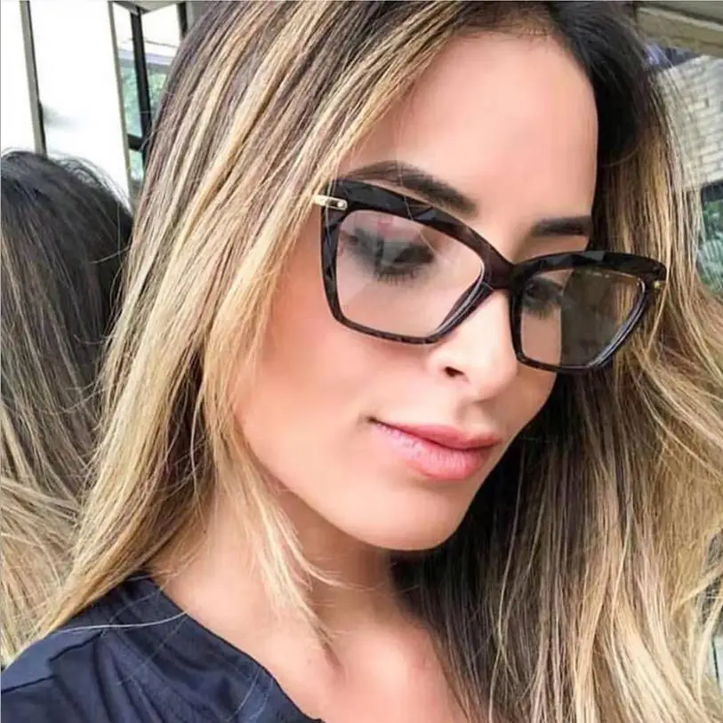 

Cat Eye Glasses Frames for Women Trendy Brand Trasparent Myopia Eyeglasses Frame Metal Optical Spectacles Eyewear 2019