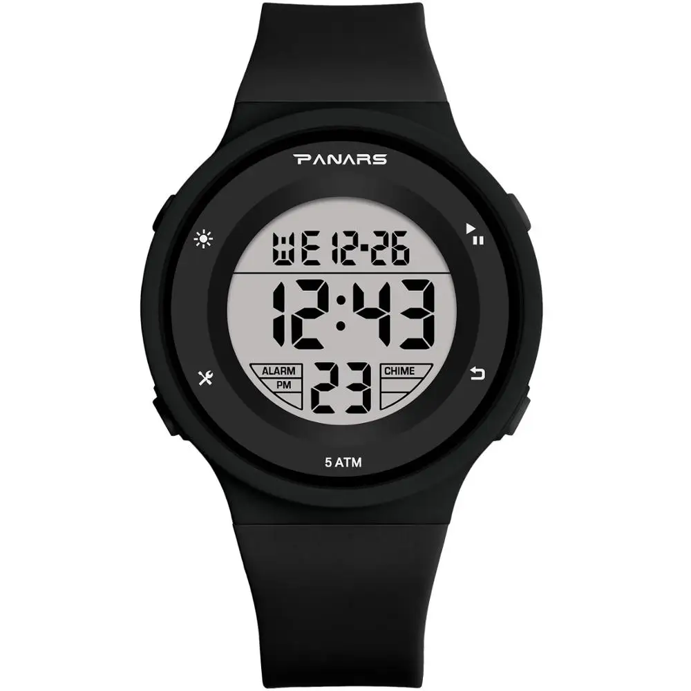 

Waterproof Sports Watch Strap Colorful Luminous Children's Electronic Watch Digital Watch Men Water Resistant #4S26