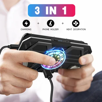 

3 in 1 Mobile Phone Cooler For iPhone X 8 7 6 6S Plus 5S SE Game Heat Sink Audio Radiator with Aux Charging Cable Adapter