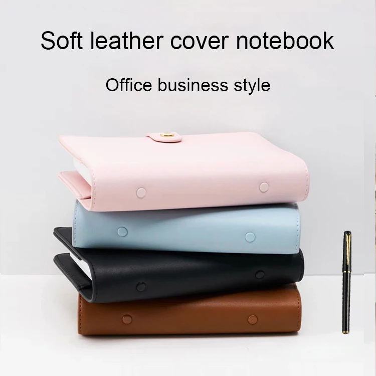 

Lovedoki Soft Leather Business Notebooks and Journals A6 Spiral Planner Gird Dotted Line Paper Personal Diary Office Stationery