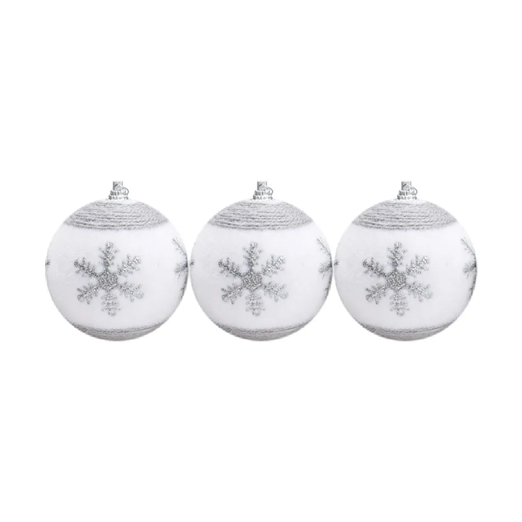Christmas Decorations For Home Christmas Ball Ornaments For Christmas Tree Decor For Xmas Holiday 7.5cm 3pc Christmas New Year - Цвет: Серебристый
