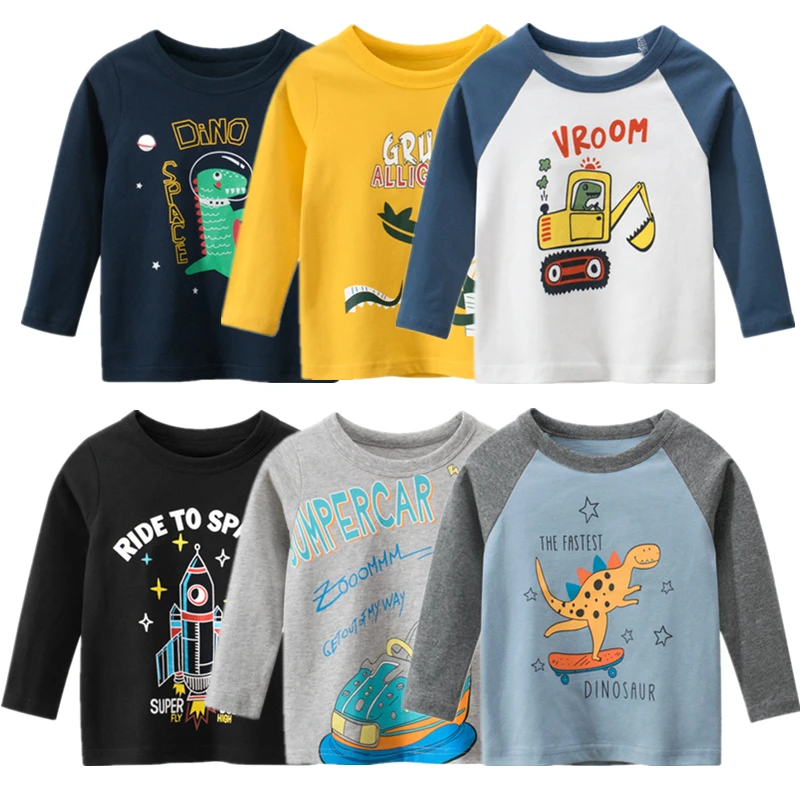 Excavator-Tops Sweatshirt Long-Sleeve Baby Boy Child Cotton Dianosaur 2-8-Years Cartoon
