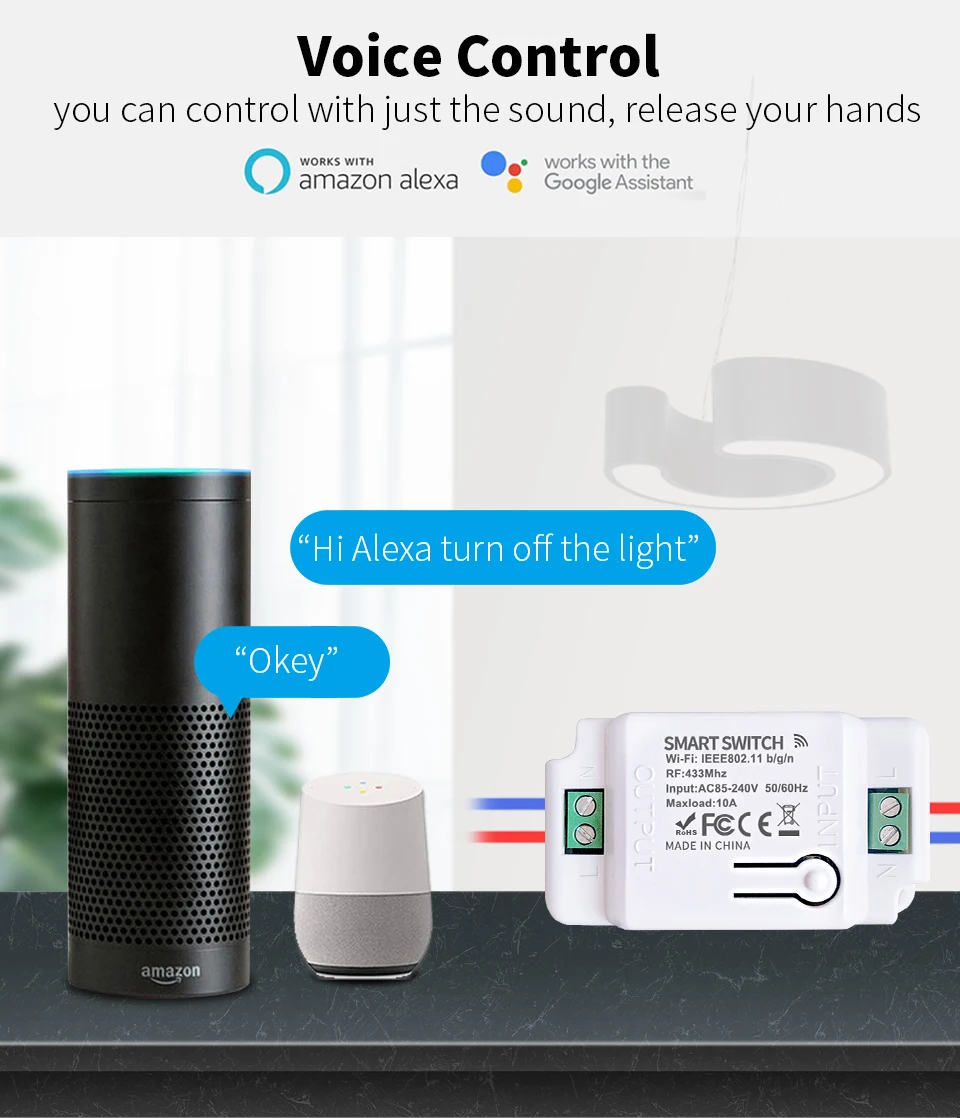 Home, Módulo Temporizador, Suporta Google Home, Alexa,